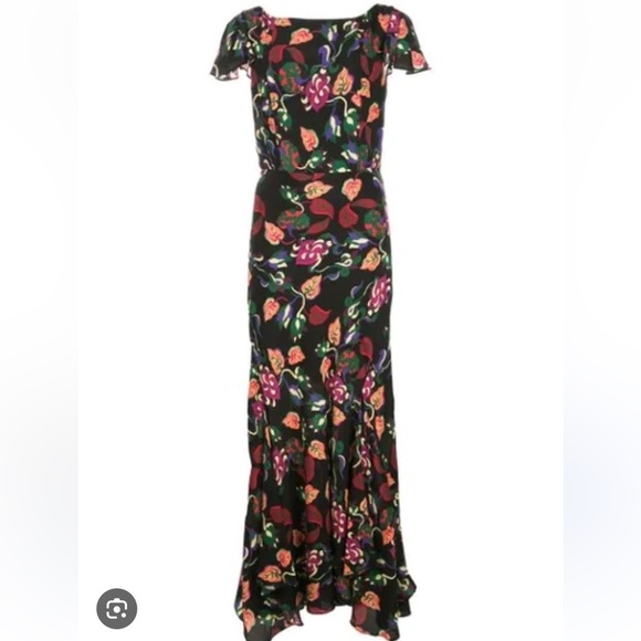 SALONI Daphne Floral Silk Maxi Dress - Picture 2 of 10